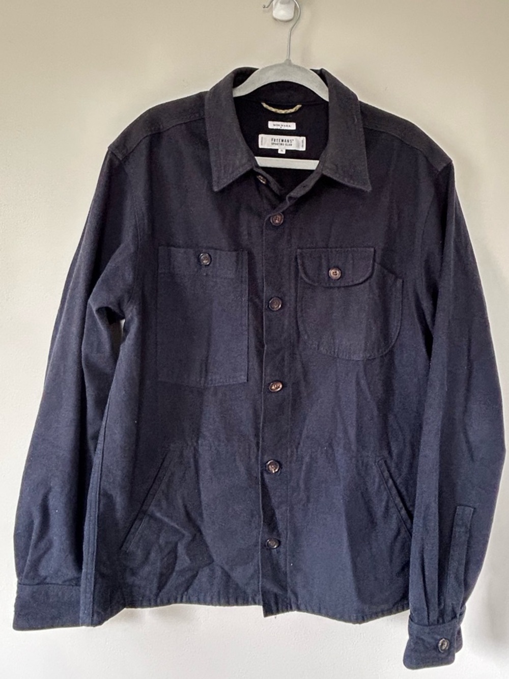Freeman's Sporting Club Navy/Gray Button-Up (XL)
